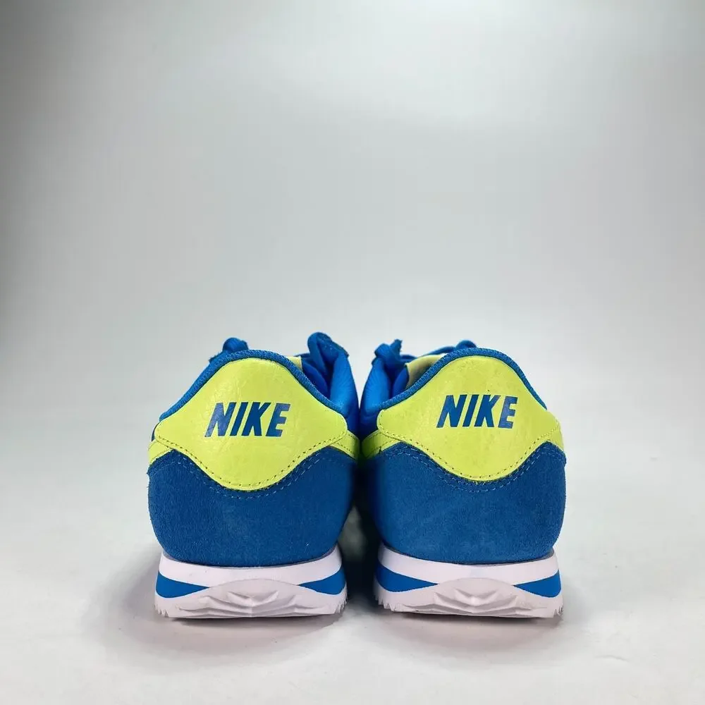 Nike Cortez BG Photo Blue Light Lemon Twist Sneakers IB7748-406 Youth Size 7Y